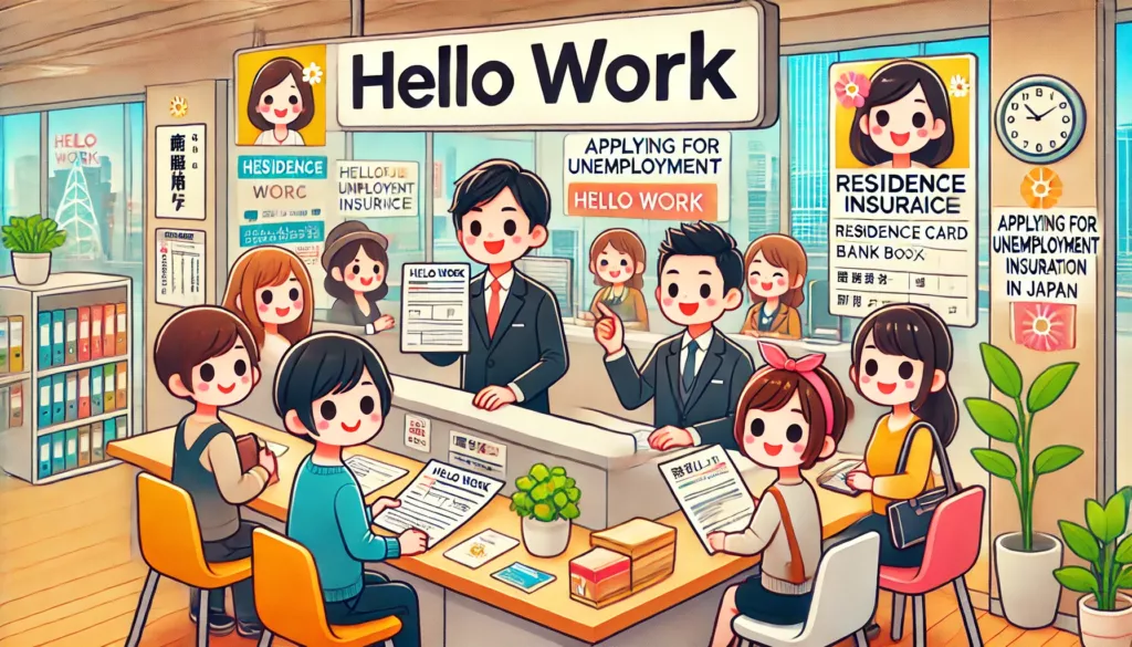 the process of applying for unemployment insurance in Japan