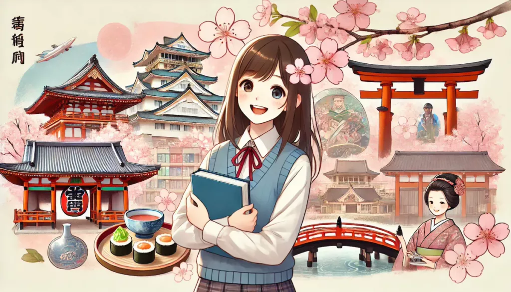 student enjoying life in Japan
