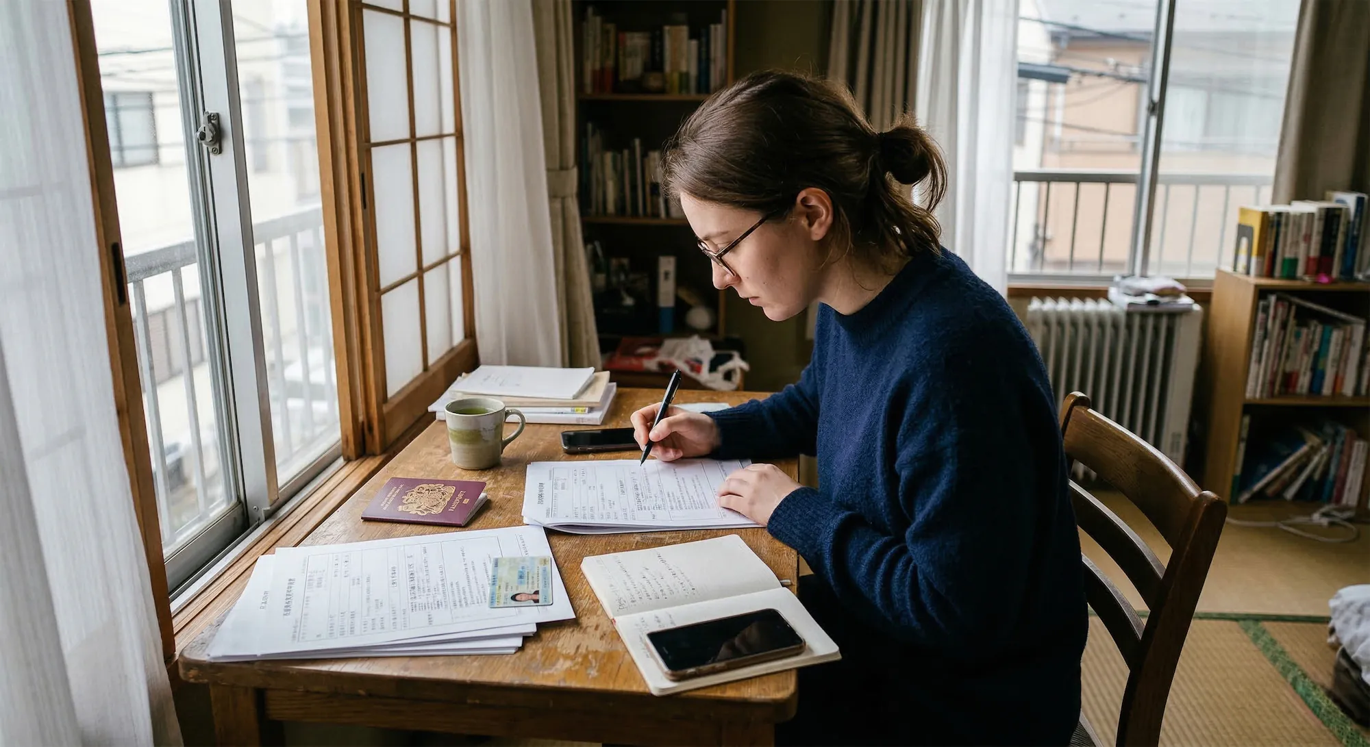 A young foreign student in Japan