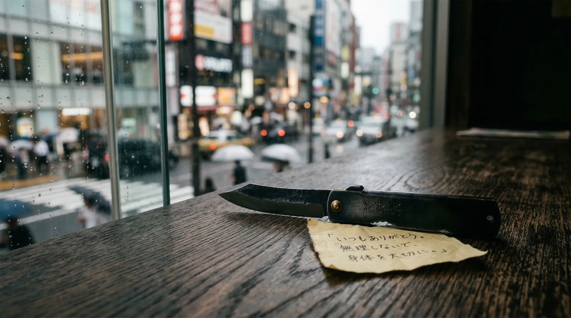 Нож на фоне улиц Токио — законы о ношении ножей в Японии